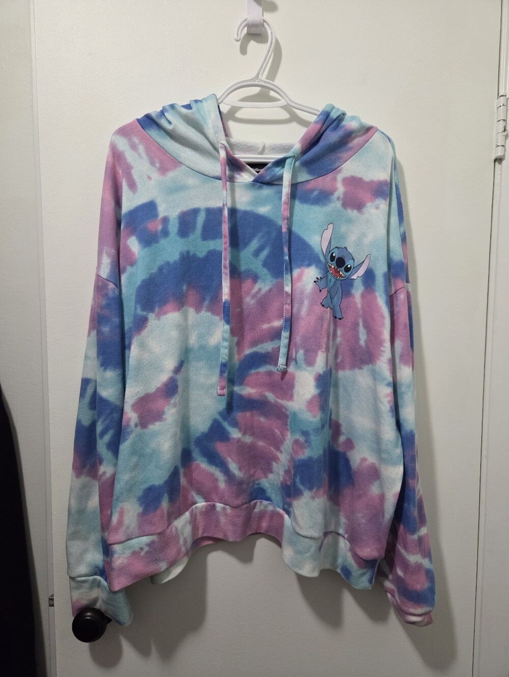 Disney Lilo & Stitch Pastel Tie-Dye Cropped Hoodie Plus Size 3X